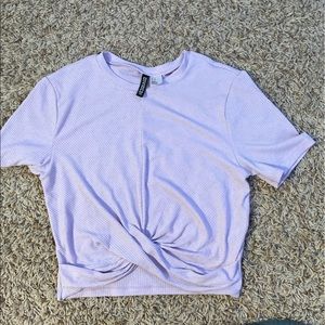 Purple criss cross crop top from Divided by H&M